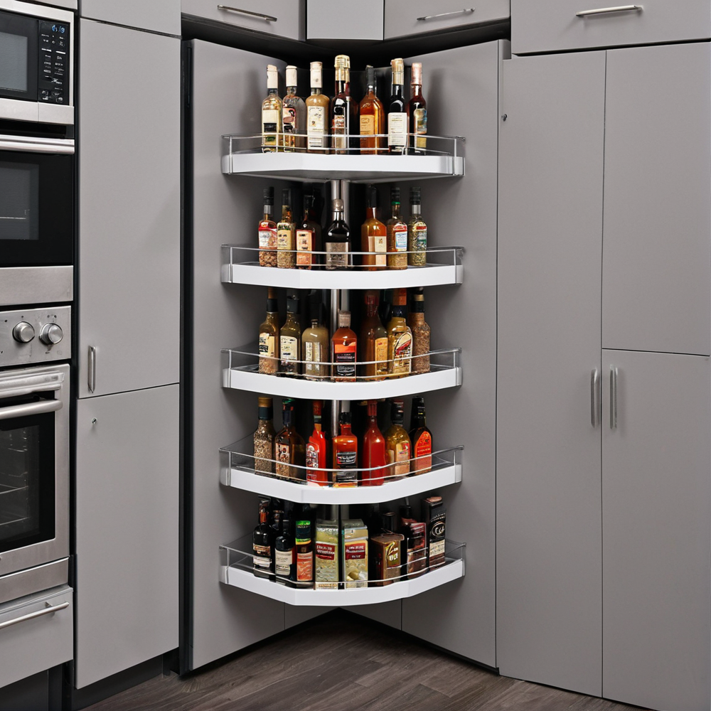 Optimiser un coin de cuisine avec une étagère rotative modulable