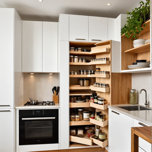Optimiser un coin cuisine encombré avec une étagère rotative