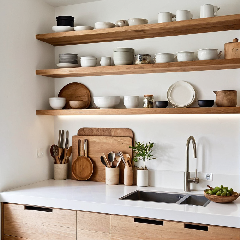 Rangement cuisine sans meuble haut : optimisations et astuces pour un espace pratique et design