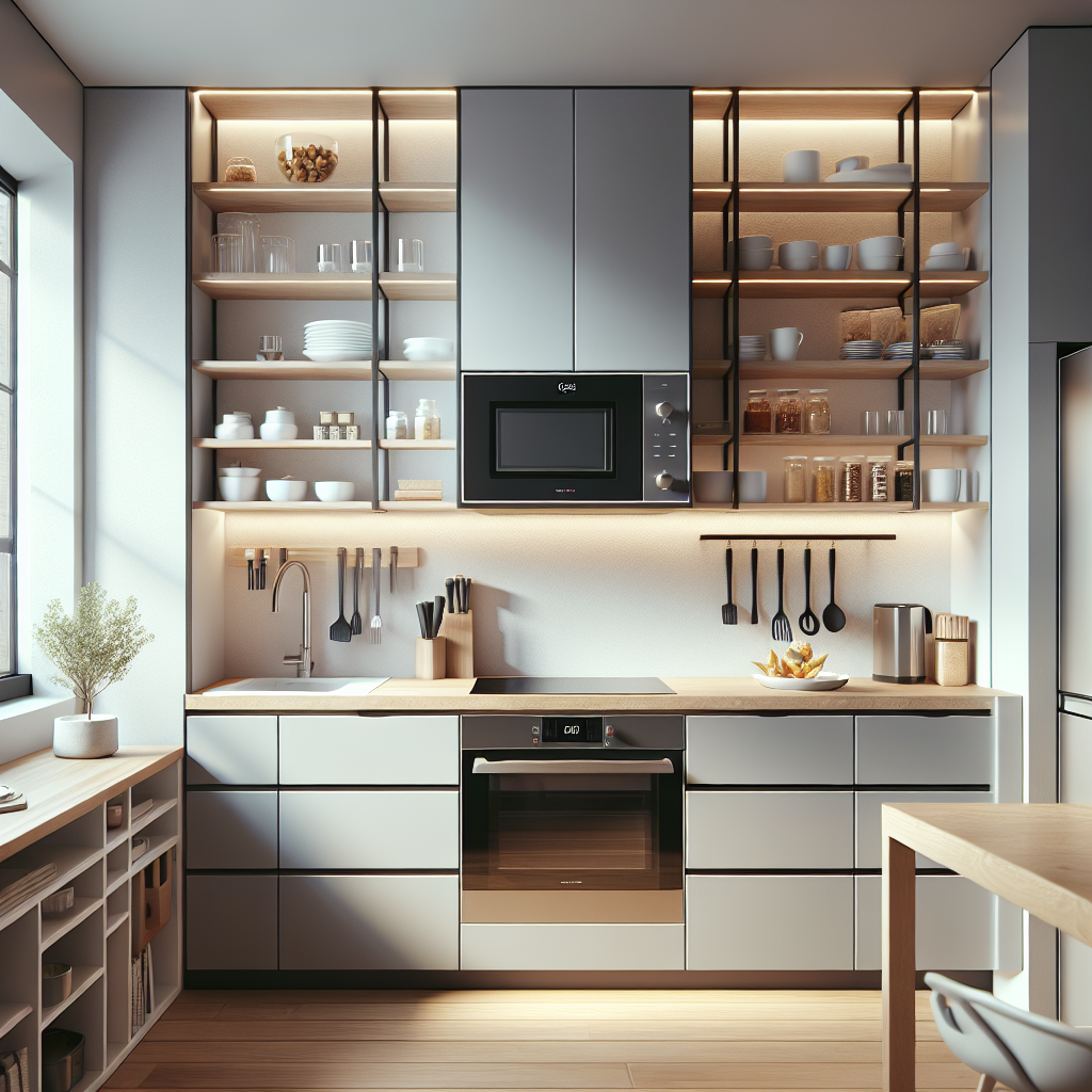 Gagner de la place avec un meuble micro-ondes compact
