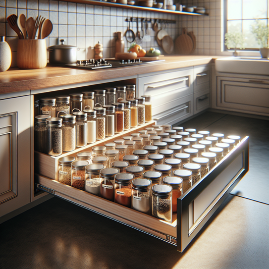 Range-épices tiroir extractible : gagnez de la place en cuisine