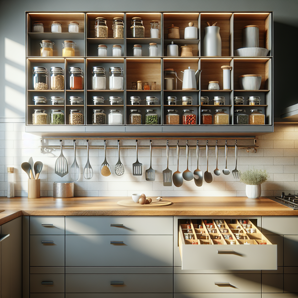Optimiser sa cuisine avec des rangements malins sans perçage