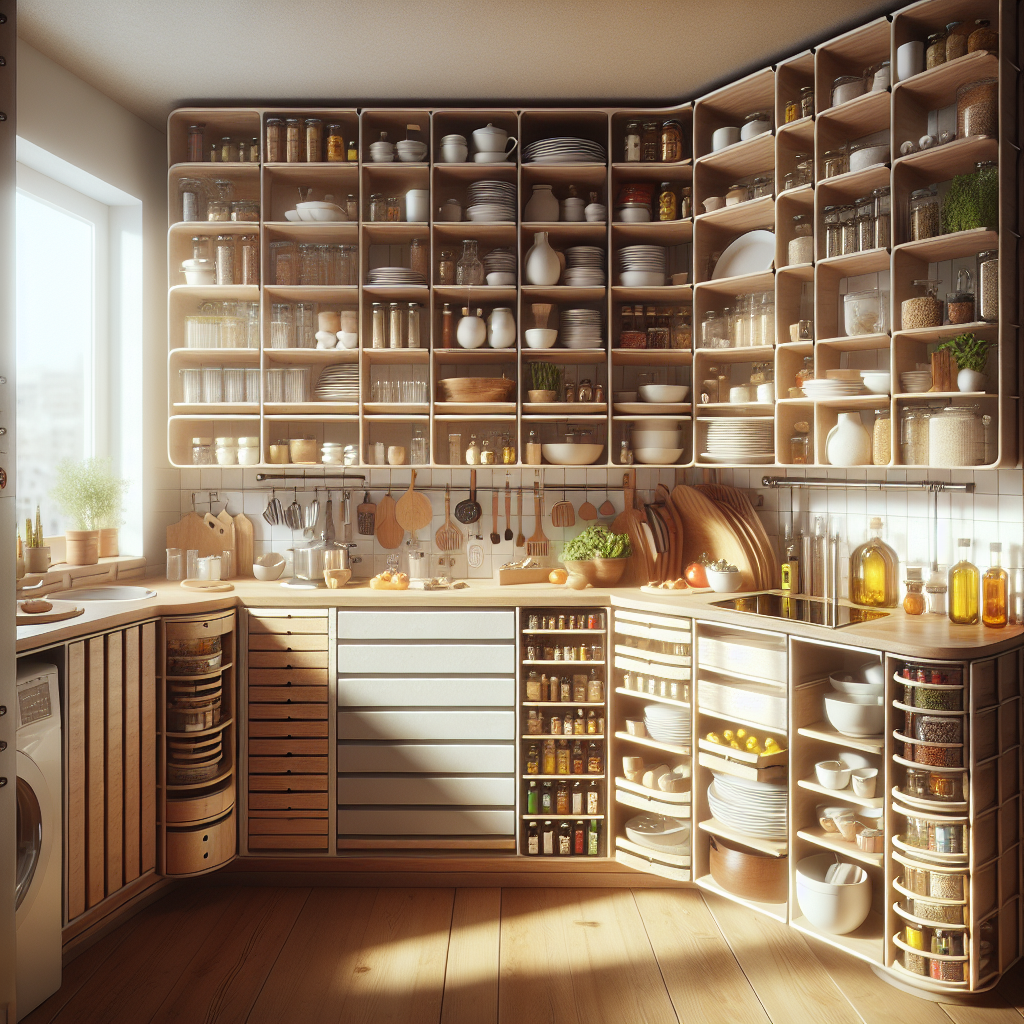 Rangement cuisine sans perçage : gagner de la place facilement