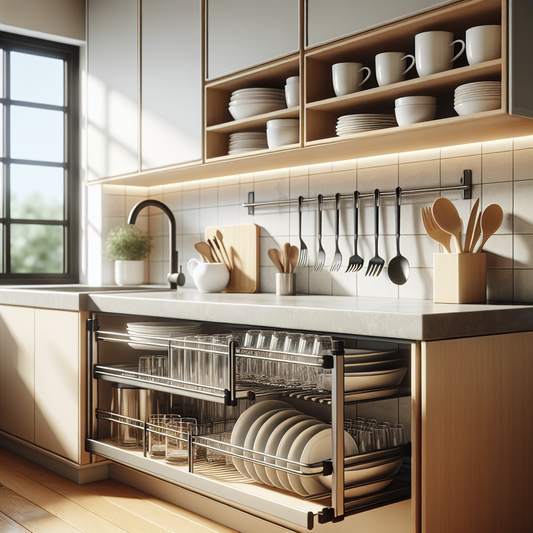 Égouttoir ajustable sous meuble de cuisine