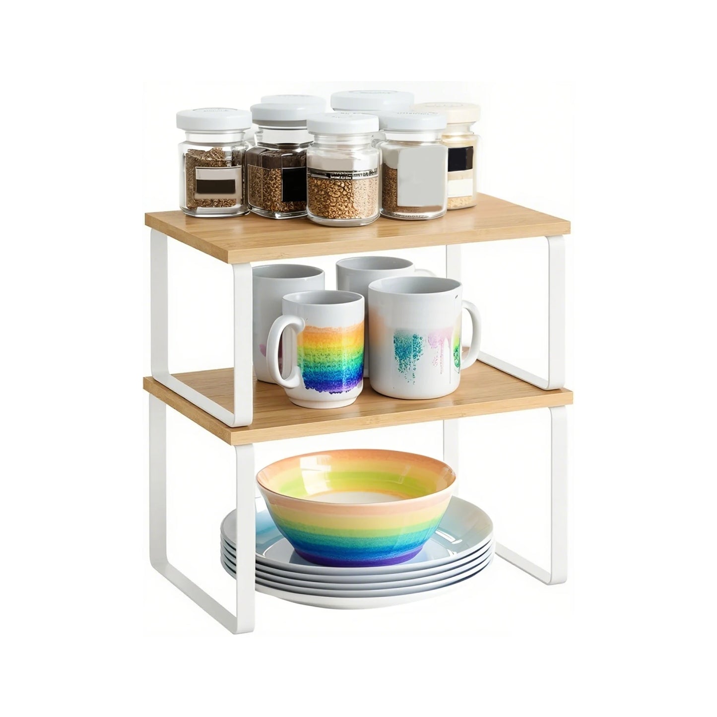 Étagère de cuisine modulable en bois
