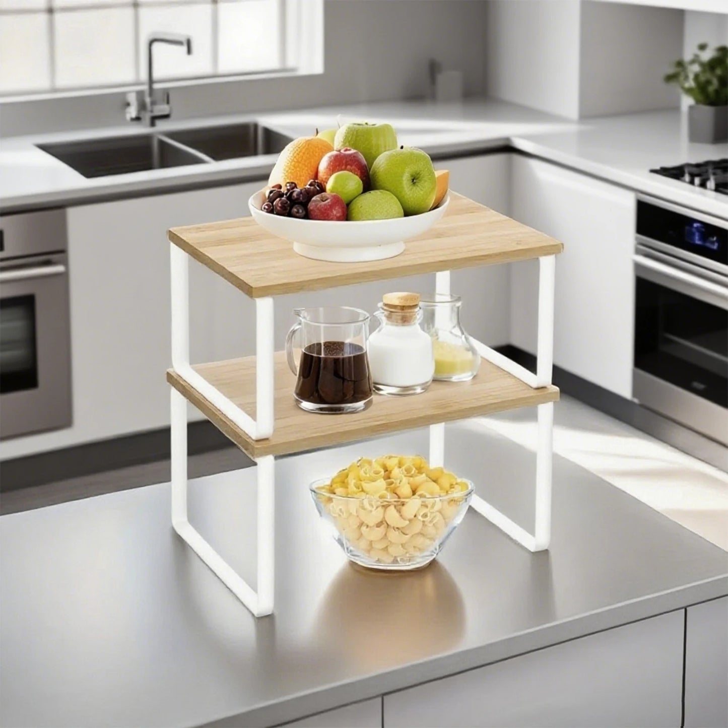 Étagère de cuisine modulable en bois