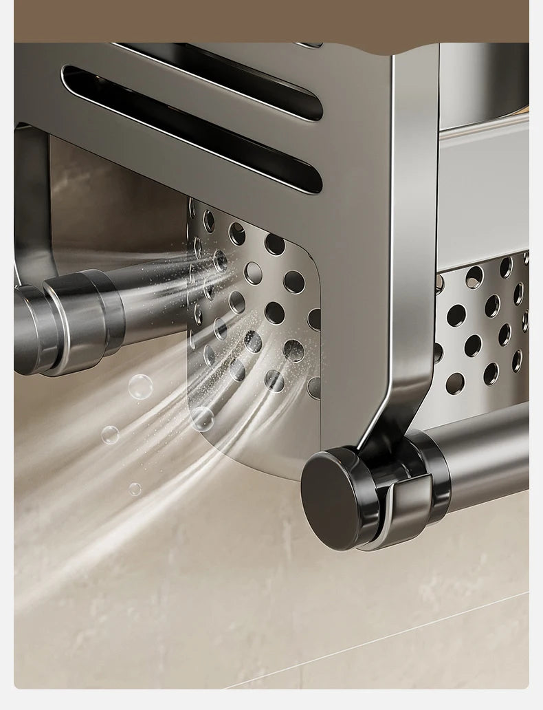Étagère murale inox pour ustensiles de cuisine