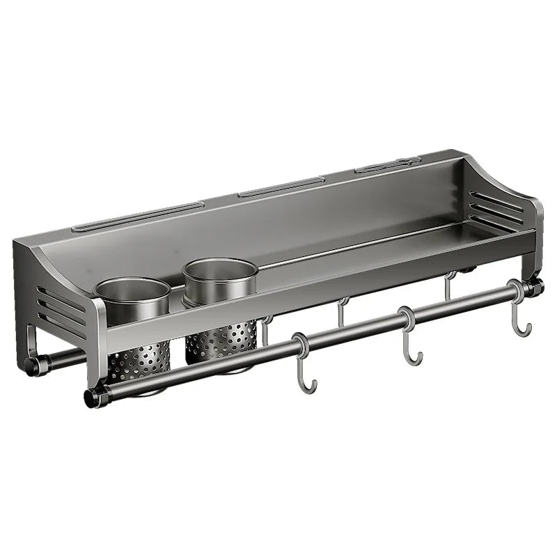 Étagère murale inox pour ustensiles de cuisine