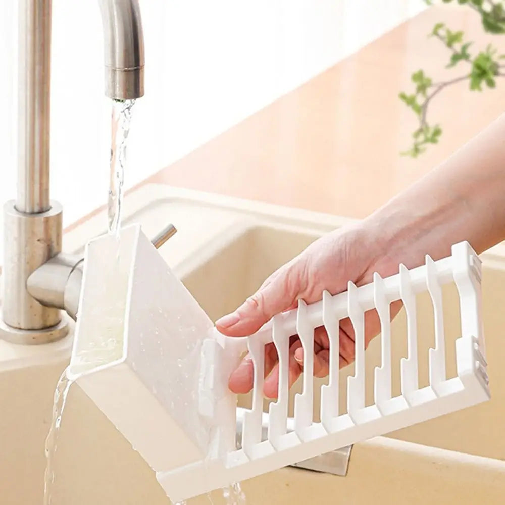 Égouttoir pliable pour vaisselle compact