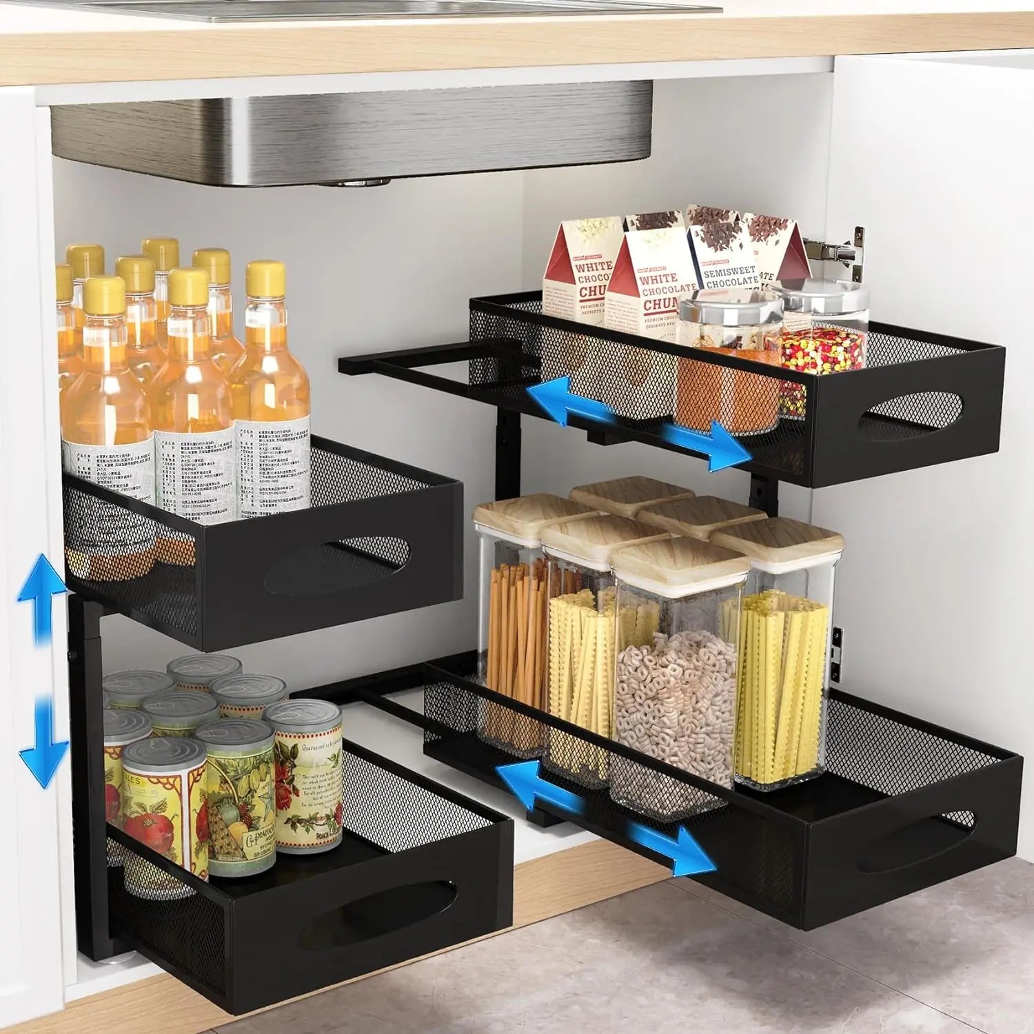 MAD Porte-éponge pour évier Organisateur 'éponge 2 Couches 4 Pièces MAD Porte-éponge pour évier Organisateur 'éponge 2 Couches 4 Pièces