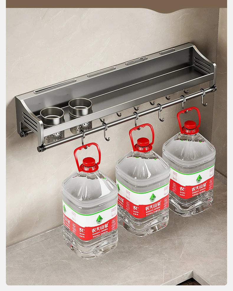 Étagère murale inox pour ustensiles de cuisine