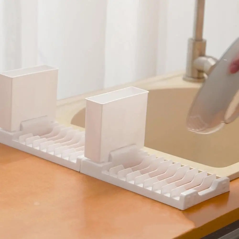 Égouttoir pliable pour vaisselle compact