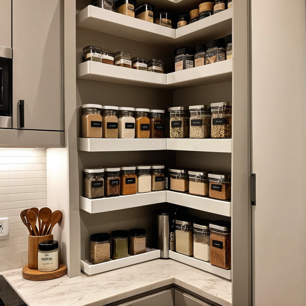 Gagner de la place en optimisant un coin inutilisé cuisine