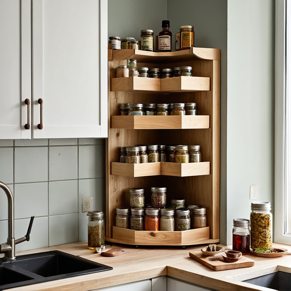 Optimiser les coins de cuisine avec une étagère rotative intelligente
