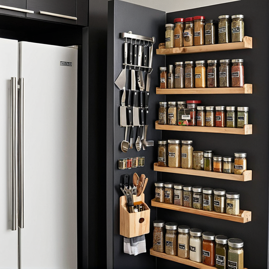 Astuce rangement cuisine magnétique : l’allié gain de place malin pour petites cuisines