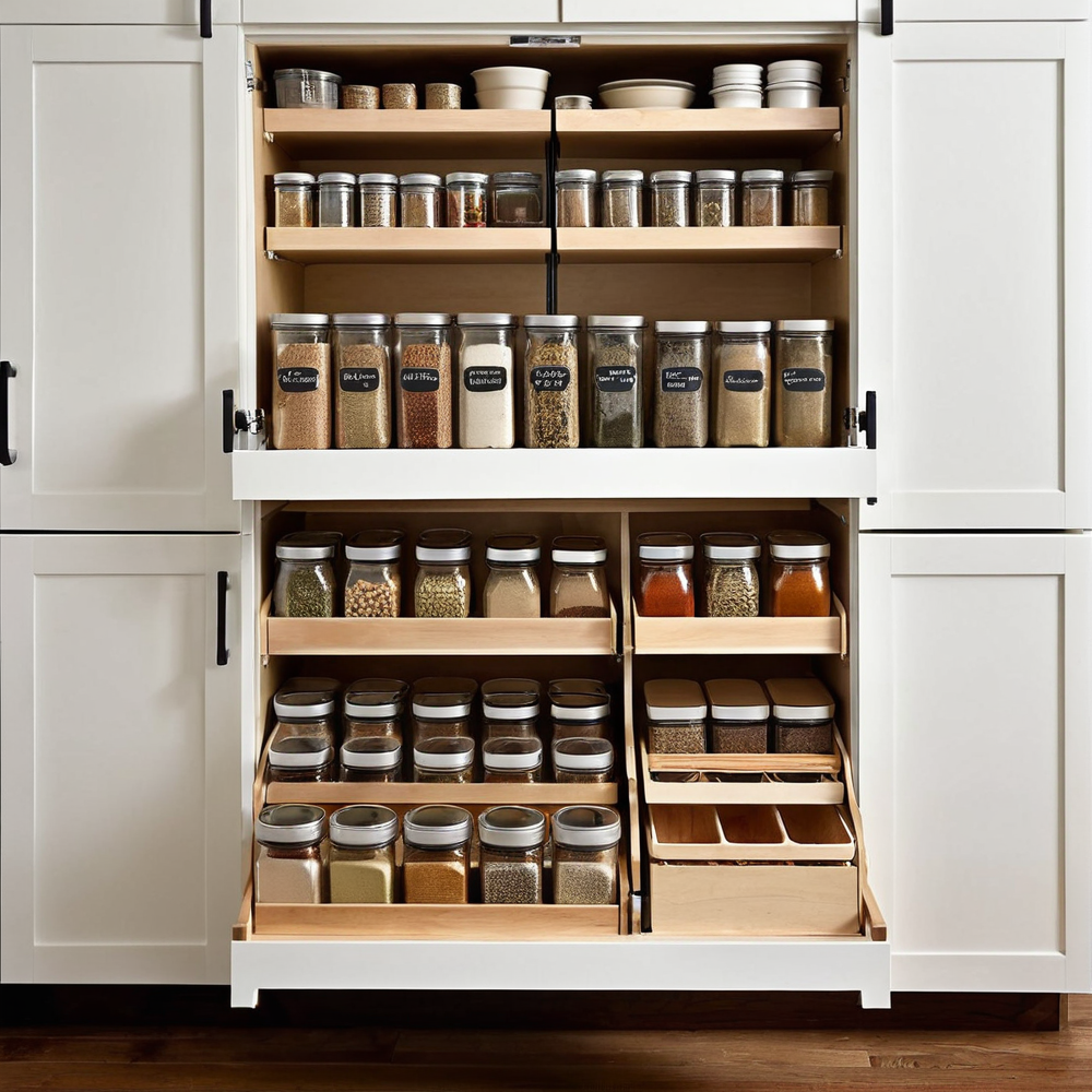 Tiroirs coulissants de rangement cuisine