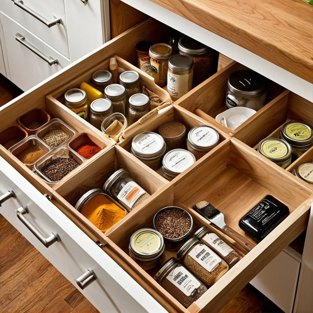 Tiroirs coulissants cuisine: anti-bazar et rangement durable