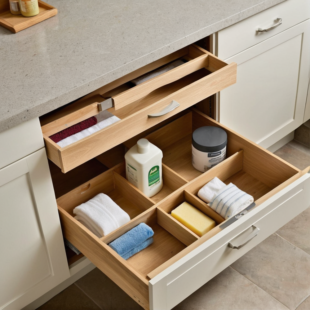 Idée rangement cuisine coulissant : la solution gain de place pour petits espaces fonctionnels