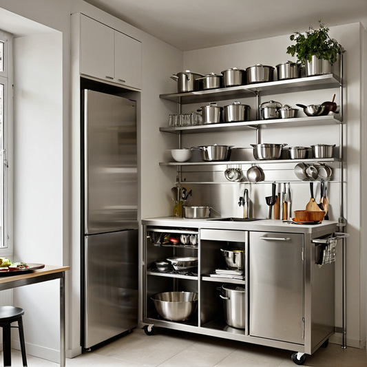 Meuble rangement cuisine inox : la solution design et pratique pour gagner de la place