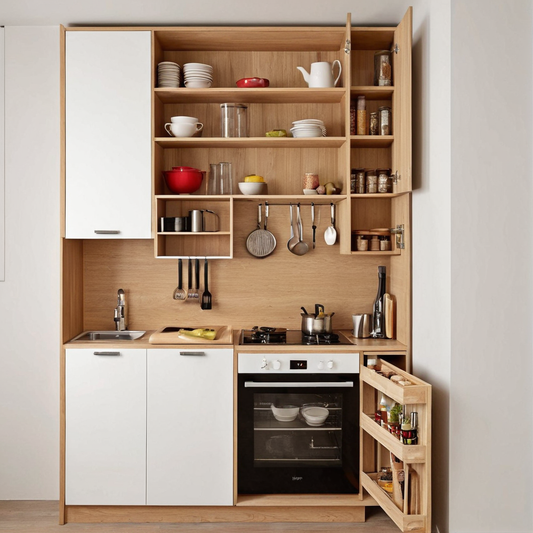 Meuble rangement cuisine gain de place : idées intelligentes pour optimiser une petite cuisine avec style