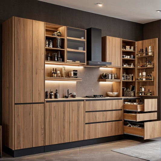 Meuble rangement cuisine grand espace : astuces pratiques et idées design pour une organisation optimale