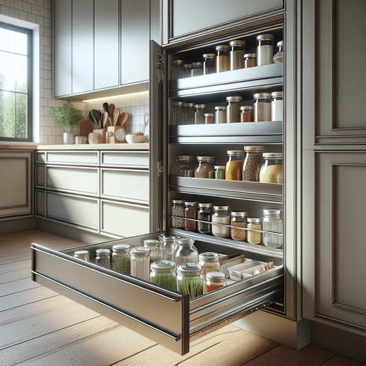 Tiroir coulissant de rangement pour placard cuisine