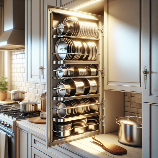 Rangement couvercles cuisine : astuces pour gagner de la place