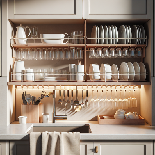 Gain de place cuisine avec un égouttoir ajustable