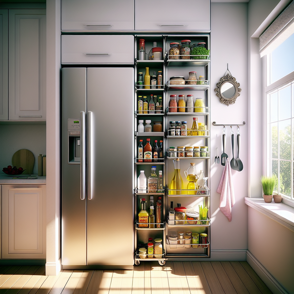 Optimiser un recoin cuisine avec une étagère roulante étroite