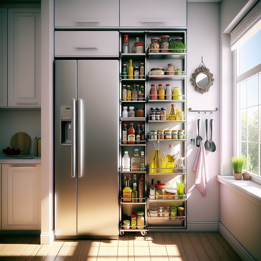 Optimiser un recoin cuisine avec une étagère roulante étroite