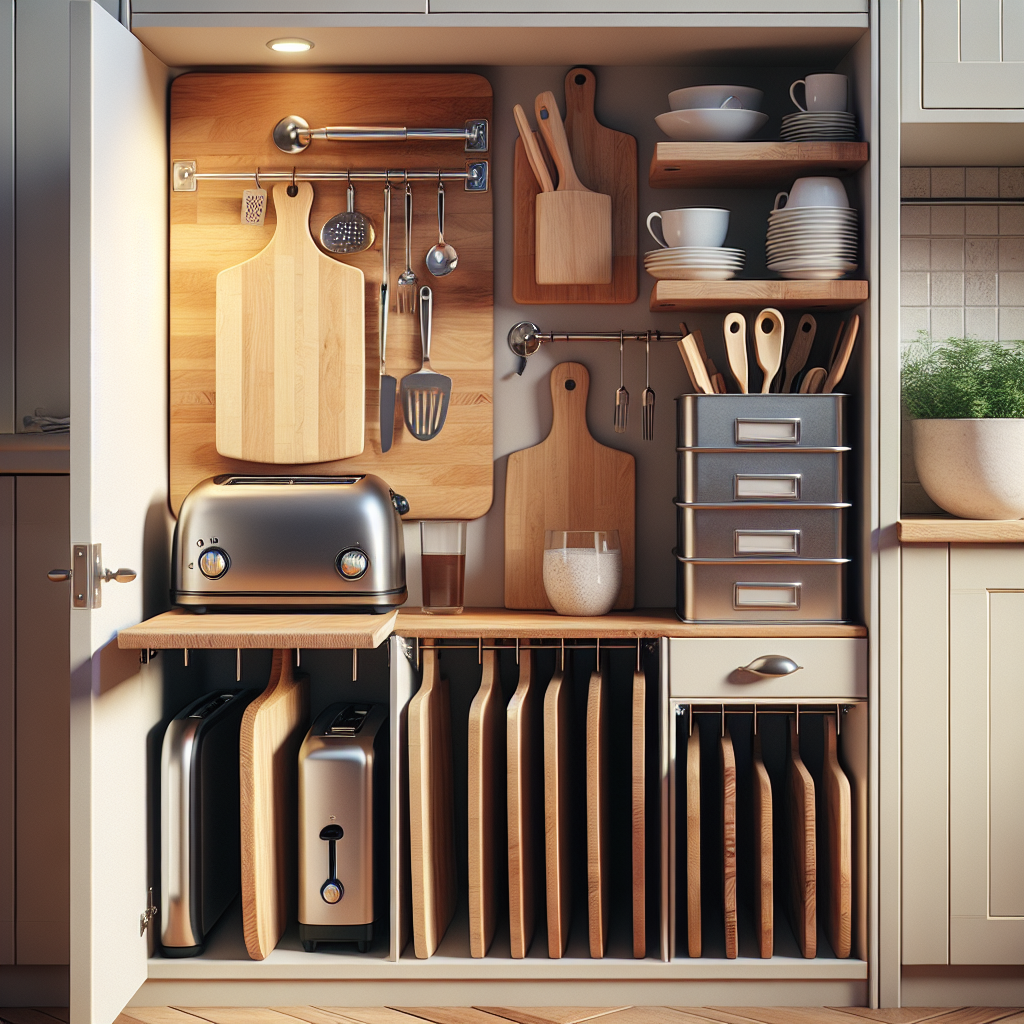 Rangement planche à découper sans percer pour petite cuisine