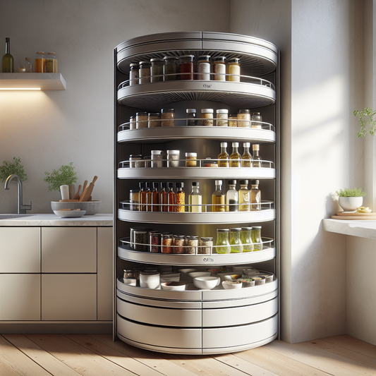 Optimiser un coin cuisine avec une étagère rotative gain de place