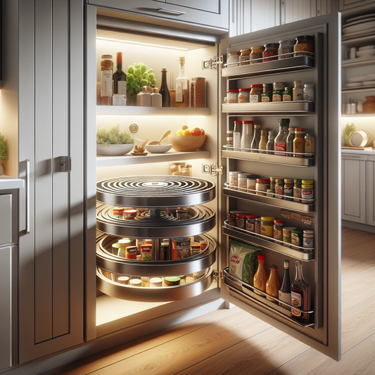 Optimiser un placard de cuisine avec un plateau tournant