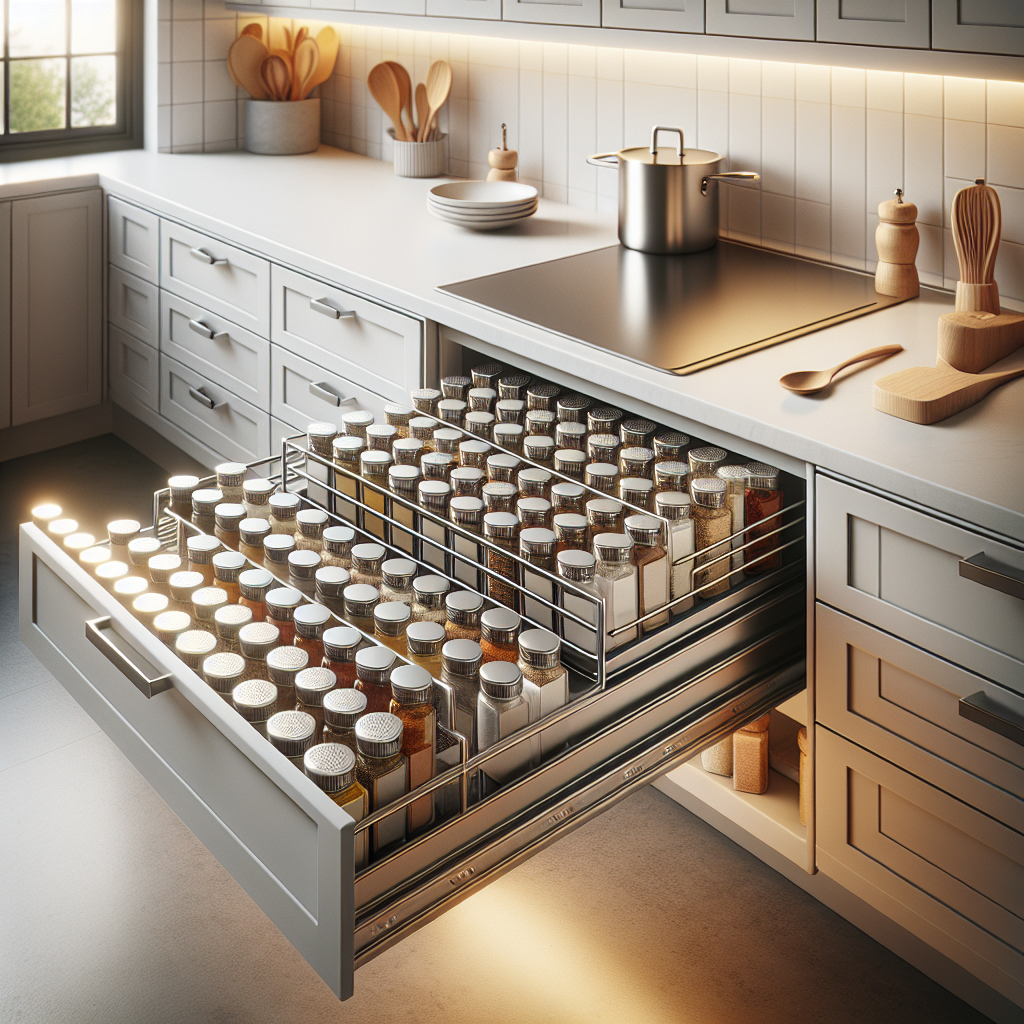 Organiseur épices tiroir cuisine : gagnez place et sérénité