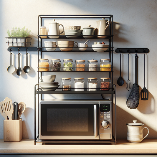 Étagère micro-ondes de cuisine multi-niveaux