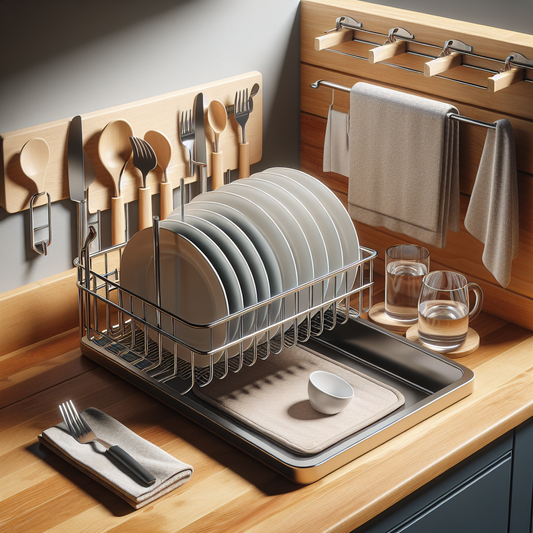 Égouttoir vaisselle compact pour petite cuisine sans dégâts d’eau