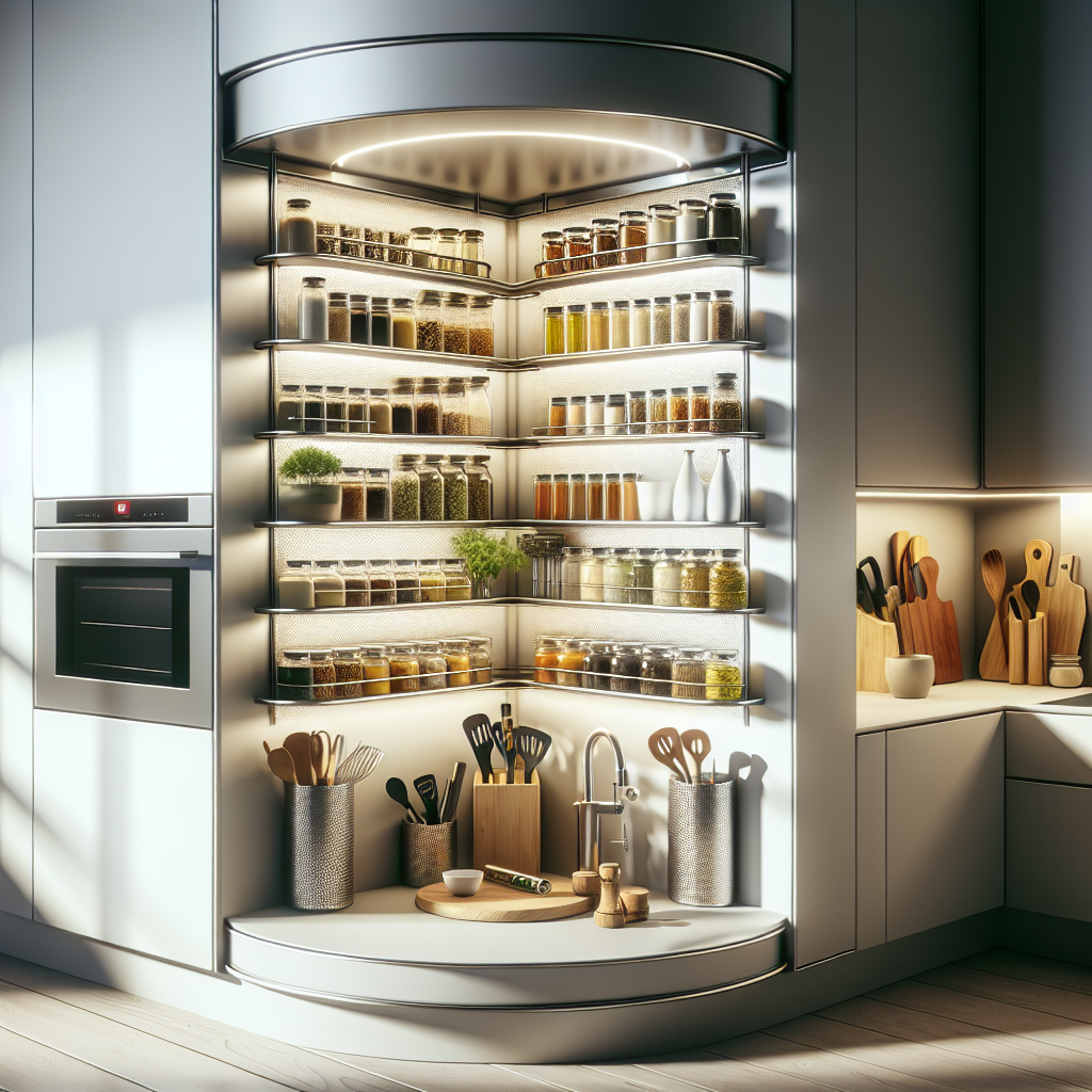 Optimiser un coin cuisine avec une étagère rotative intelligente