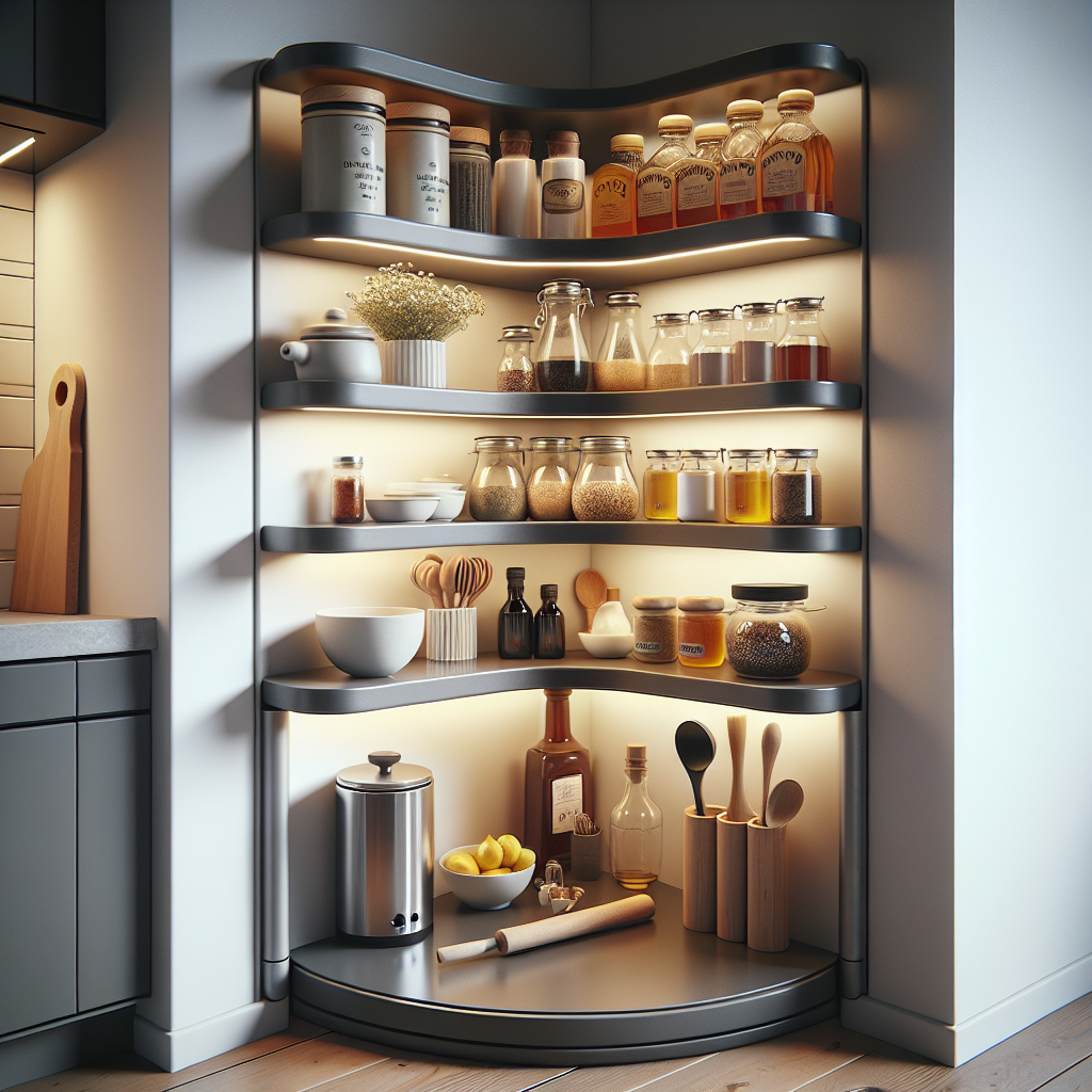 Optimiser un coin cuisine avec une étagère rotative d’angle
