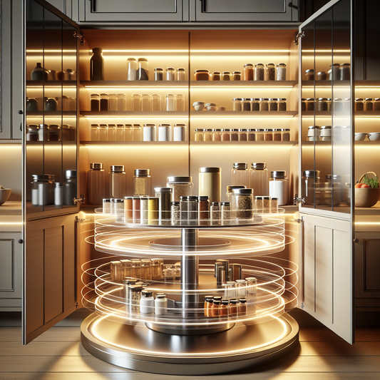 Plateau tournant de rangement multi-usages