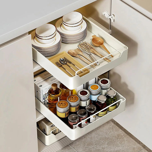 Tiroir coulissant de rangement pour placard cuisine