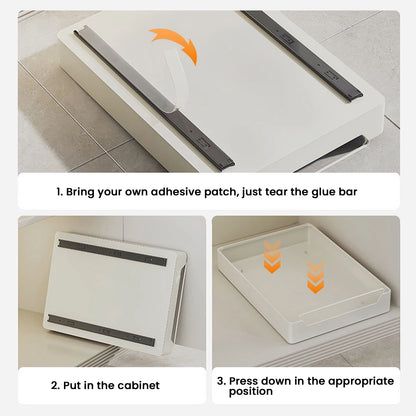 Tiroir coulissant inox pour rangement de cuisine