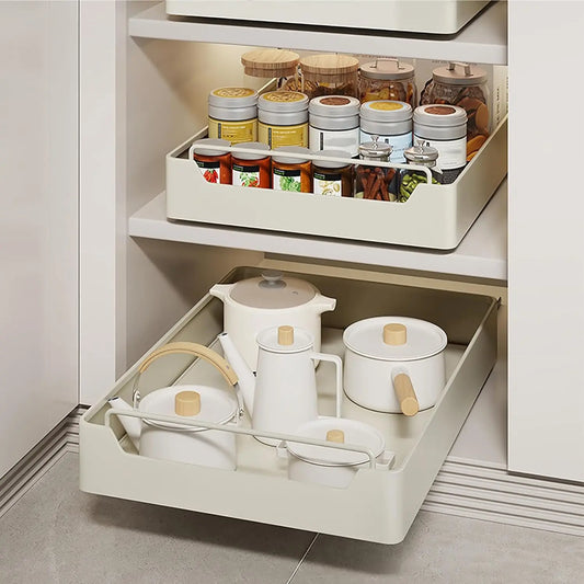 Tiroir coulissant de rangement pour placard cuisine