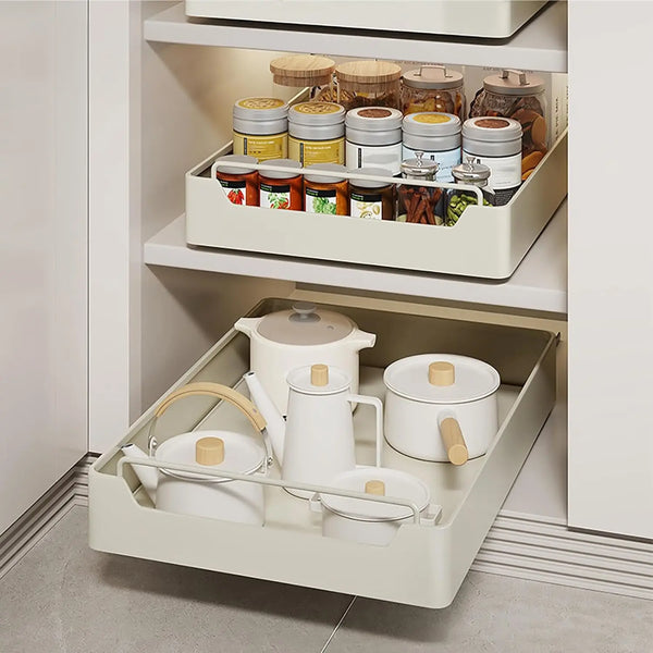 Tiroir coulissant de rangement pour placard cuisine