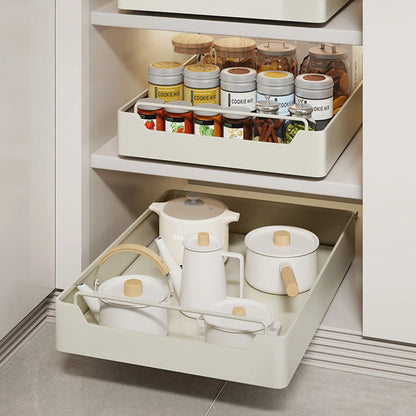 Tiroir coulissant inox pour rangement de cuisine