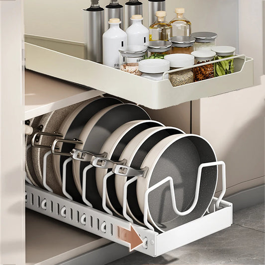 Organisateur coulissant pour casseroles