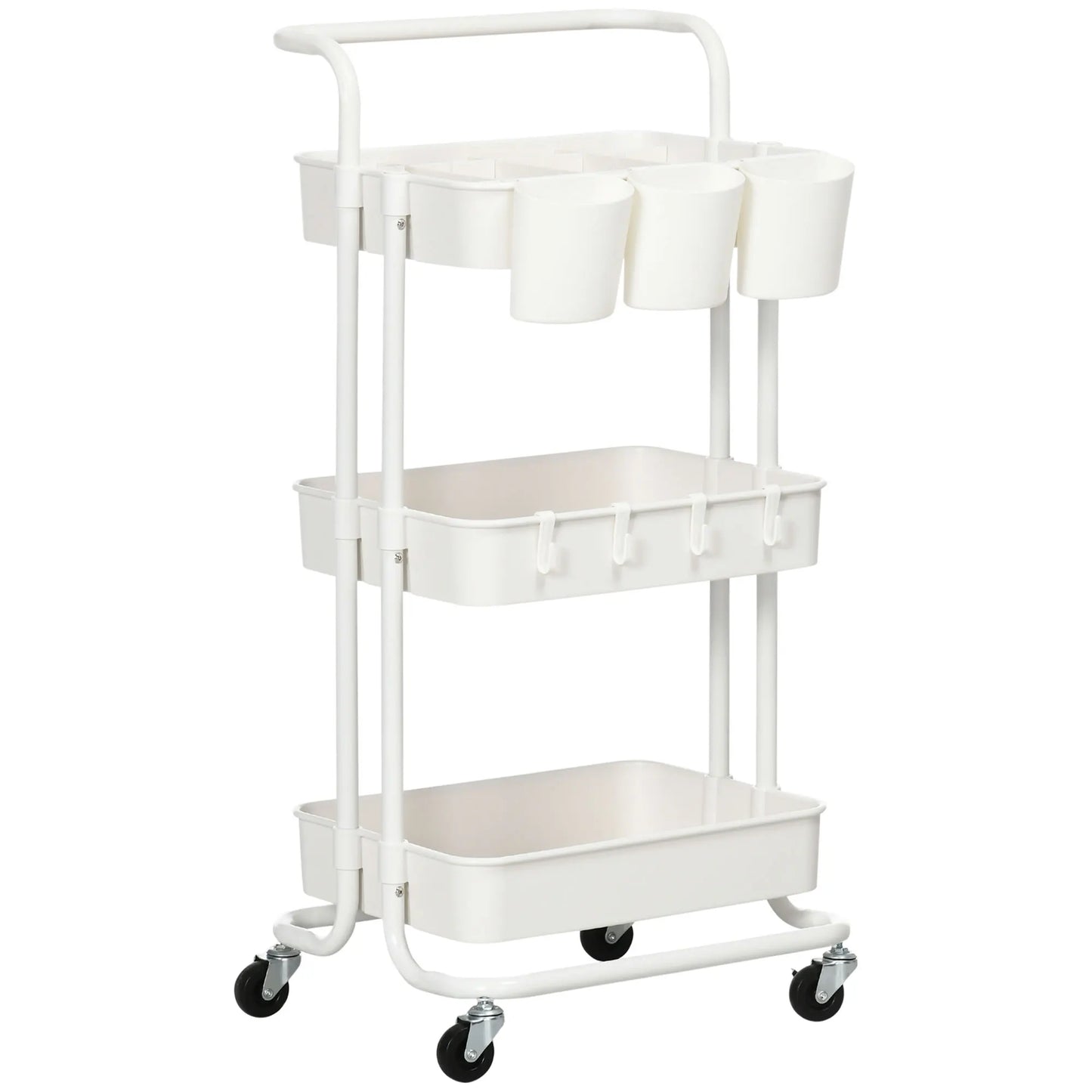 Chariot de rangement à roulettes multi-usages