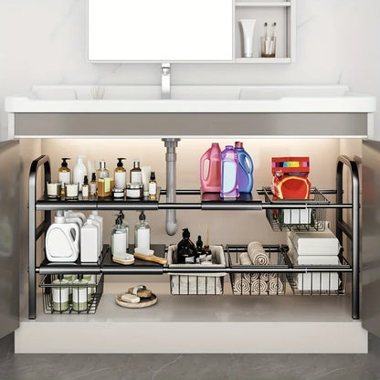 Étagère extensible pour rangement sous évier
