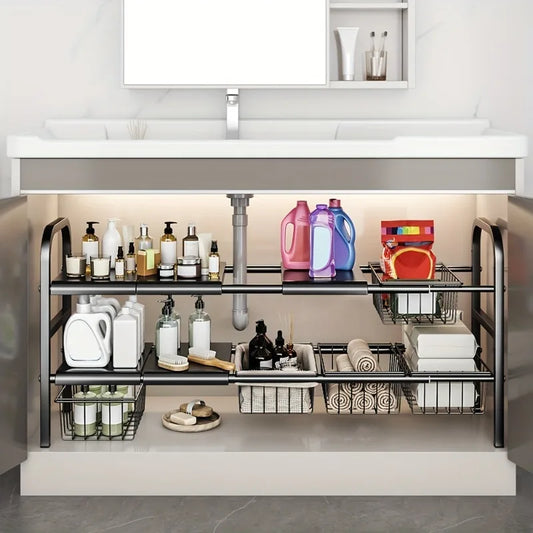 Étagère extensible pour rangement sous évier