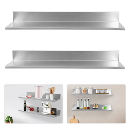 Étagère murale inox pour cuisine organisée