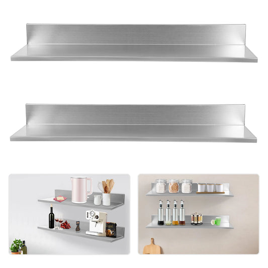 Étagère murale inox pour cuisine organisée